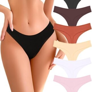 Cotton Underwear for Women Pack Breathable Thongs for Women Sexy Stretch Soft Womens Panties Thong XS-XL
