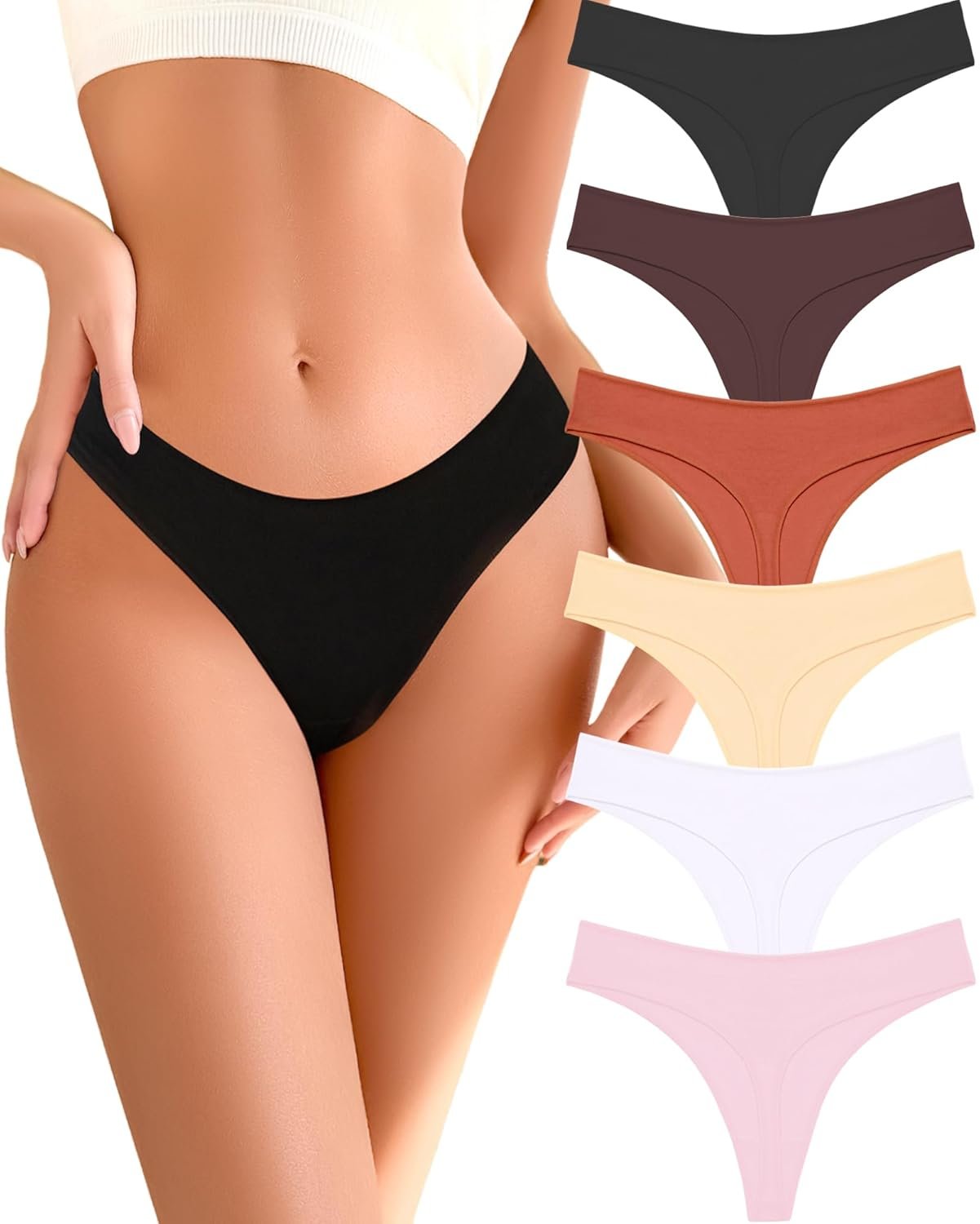 Cotton Underwear for Women Pack Breathable Thongs for Women Sexy Stretch Soft Womens Panties Thong XS-XL - lunas-mystic-emporium.com Cotton Underwear for Women Pack Breathable Thongs for Women Sexy Stretch Soft Womens Panties Thong XS-XL