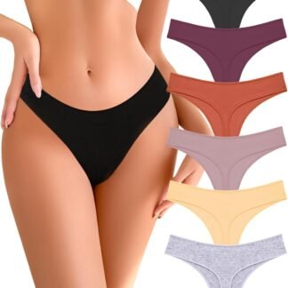 Cotton Underwear for Women Pack Breathable Thongs for Women Sexy Stretch Soft Womens Panties Thong XS-XL