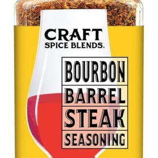 Craft Spice Blends Bourbon Barrel Steak Seasoning - Smoking and Grilling Meat - Steaks, Brisket, Burgers, Chicken, Pork - Dry BBQ Seasonings and Spices - 8 oz