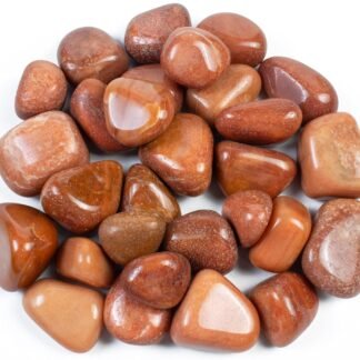 Crocon 1LB Red Aventurine Tumbled Stones and Crystals Bulk 2000+ carats, Polished Stones - Rock Collection - vase Filler tumbles Crystals Healing Reiki - Gemstone Gifts,...