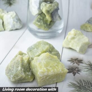 Crocon 1LB Serpentine Rough Bulk Natural Stone Raw Gemstone Tumbling Cabbing Polishing Gem Mining Chakra Balancing Reiki Healing Good Luck Home Office Decor