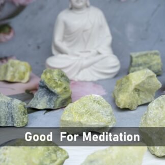 Crocon 1LB Serpentine Rough Bulk Natural Stone Raw Gemstone Tumbling Cabbing Polishing Gem Mining Chakra Balancing Reiki Healing Good Luck Home Office Decor