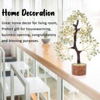 Crocon Serpentine Gemstone Tree, Crystal Tree of Life - Chakra Tree - Feng Shui Tree Decor - Money Tree Bonsai - Healing Crystal - Stone Tree - Home Decor - Spiritual Gift - Gem...