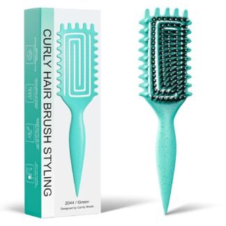 Curly Hair Brush Curl Defining Brush with Soft Boar Bristles Detangling Tangled Glides Wide-Teeth Design Effortlessly Shaping Defining Curls Curling Definer for Wet Dry - lunas-mystic-emporium.com Curly Hair Brush, Curl Defining Brush with Soft Boar Bristles Detangling Tangled Glides, Wide-Teeth Design Effortlessly Shaping & Defining Curls, Curling Definer for Wet & Dry...