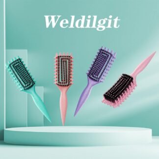 Curly Hair Brush, Curl Defining Brush with Soft Boar Bristles Detangling Tangled Glides, Wide-Teeth Design Effortlessly Shaping & Defining Curls, Curling Definer for Wet & Dry...