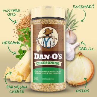 Dan-O's Cheesoning Seasoning, 7.6 oz Bottle, All Purpose Seasoning for Pizza, Popcorn, Chicken, Bread and More, Sugar Free, Zero Calorie, Parmesan Cheese Replacement for your...