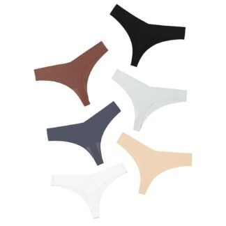 DEANGELMON Seamless Thongs for Women No Show Thong Underwear Women Comfortable Multiple Pack