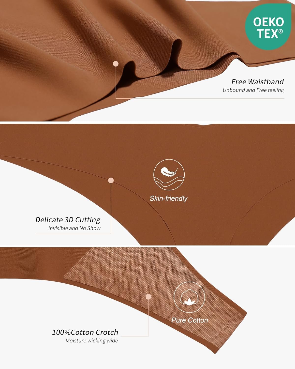 DEANGELMON Seamless Thongs for Women No Show Thong Underwear Women Comfortable Multiple Pack - lunas-mystic-emporium.com DEANGELMON Seamless Thongs for Women No Show Thong Underwear Women Comfortable Multiple Pack