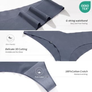 DEANGELMON Seamless Thongs for Women No Show Thong Underwear Women Comfortable Multiple Pack - lunas-mystic-emporium.com DEANGELMON Seamless Thongs for Women No Show Thong Underwear Women Comfortable Multiple Pack