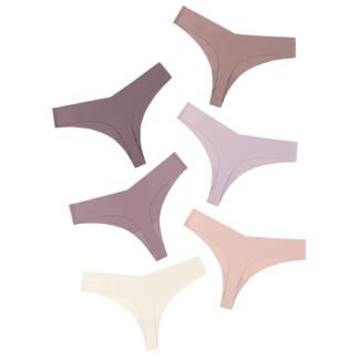 DEANGELMON Seamless Thongs for Women No Show Thong Underwear Women Comfortable Multiple Pack
