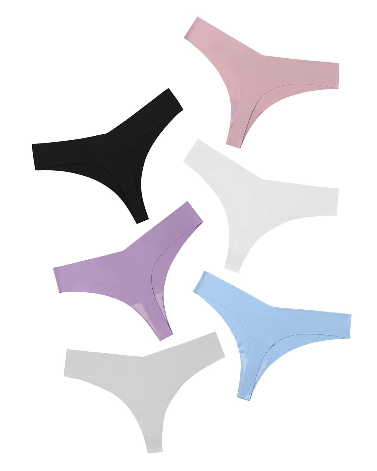 DEANGELMON Seamless Thongs for Women No Show Thong Underwear Women Comfortable Multiple Pack - lunas-mystic-emporium.com DEANGELMON Seamless Thongs for Women No Show Thong Underwear Women Comfortable Multiple Pack