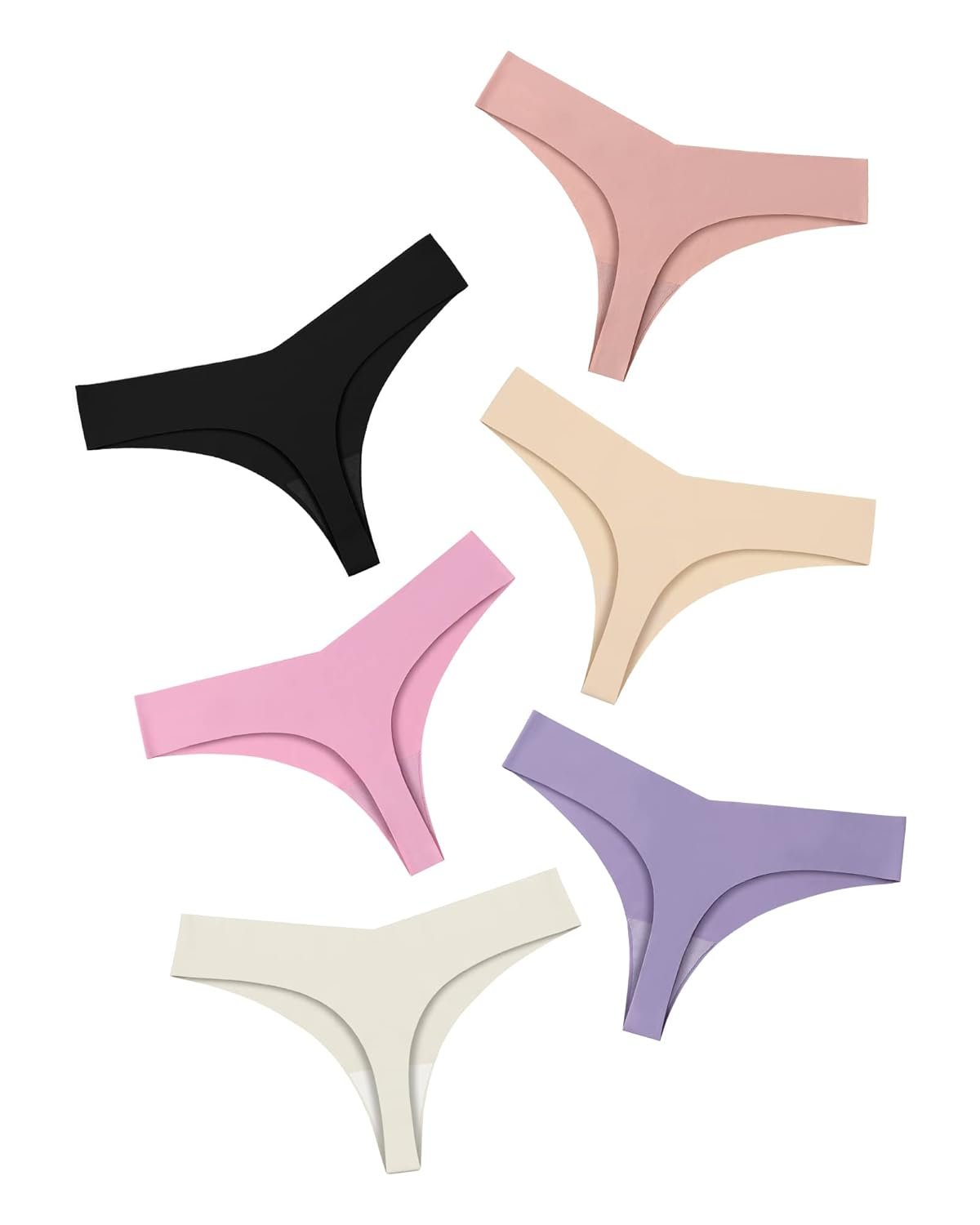 DEANGELMON Seamless Thongs for Women No Show Thong Underwear Women Comfortable Multiple Pack - lunas-mystic-emporium.com DEANGELMON Seamless Thongs for Women No Show Thong Underwear Women Comfortable Multiple Pack