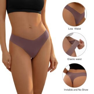 DEANGELMON Seamless Thongs for Women No Show Thong Underwear Women Comfortable Multiple Pack