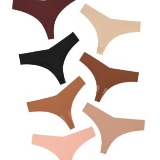 DEANGELMON Seamless Thongs for Women No Show Thong Underwear Women Comfortable Multiple Pack