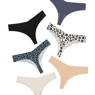 DEANGELMON Seamless Thongs for Women No Show Thong Underwear Women Comfortable Multiple Pack