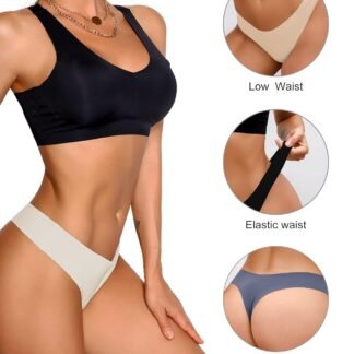 DEANGELMON Seamless Thongs for Women No Show Thong Underwear Women Comfortable Multiple Pack - lunas-mystic-emporium.com DEANGELMON Seamless Thongs for Women No Show Thong Underwear Women Comfortable Multiple Pack