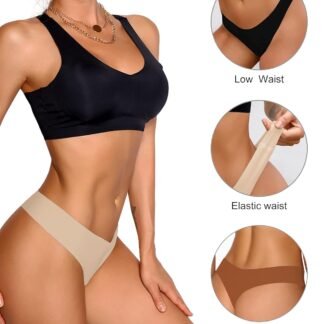 DEANGELMON Seamless Thongs for Women No Show Thong Underwear Women Comfortable Multiple Pack - lunas-mystic-emporium.com DEANGELMON Seamless Thongs for Women No Show Thong Underwear Women Comfortable Multiple Pack