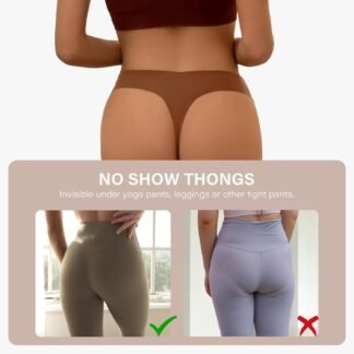 DEANGELMON Seamless Thongs for Women No Show Thong Underwear Women Comfortable Multiple Pack - lunas-mystic-emporium.com DEANGELMON Seamless Thongs for Women No Show Thong Underwear Women Comfortable Multiple Pack