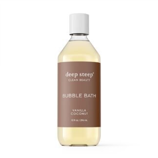 Deep Steep Bubble Bath, Vanilla Coconut, 10 oz – Soothing Soak with Shea Butter, Argan Oil, Aloe Vera & Coconut Oil – Vegan, Sulfate-Free, PH-Balanced Clean Beauty