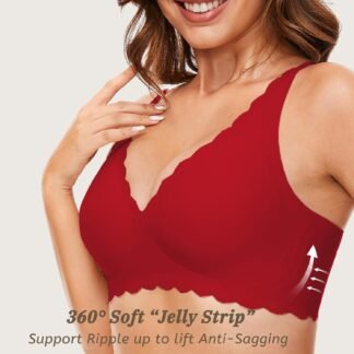Deep V Petal Bras for Women No Underwire Soft Wireless Bras Comfort Seamless Bralettes with Extender - lunas-mystic-emporium.com Deep V Petal Bras for Women No Underwire Soft Wireless Bras Comfort Seamless Bralettes with Extender