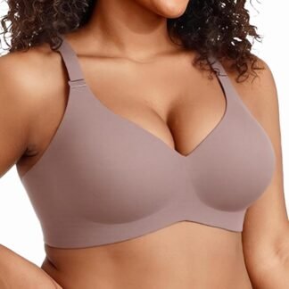 Deep V Petal Bras for Women No Underwire Soft Wireless Bras Comfort Seamless Bralettes with Extender