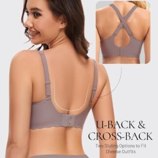 Deep V Petal Bras for Women No Underwire Soft Wireless Bras Comfort Seamless Bralettes with Extender - lunas-mystic-emporium.com Deep V Petal Bras for Women No Underwire Soft Wireless Bras Comfort Seamless Bralettes with Extender