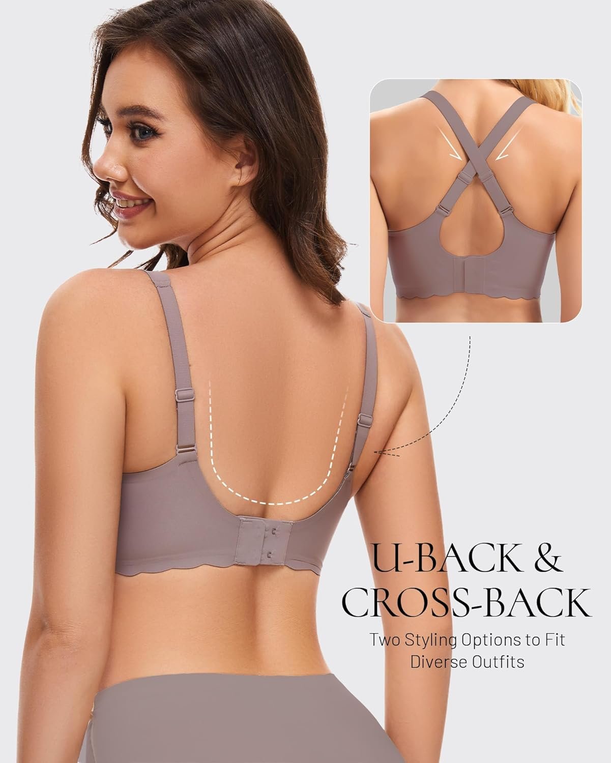 Deep V Petal Bras for Women No Underwire Soft Wireless Bras Comfort Seamless Bralettes with Extender - lunas-mystic-emporium.com Deep V Petal Bras for Women No Underwire Soft Wireless Bras Comfort Seamless Bralettes with Extender