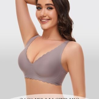 Deep V Petal Bras for Women No Underwire Soft Wireless Bras Comfort Seamless Bralettes with Extender - lunas-mystic-emporium.com Deep V Petal Bras for Women No Underwire Soft Wireless Bras Comfort Seamless Bralettes with Extender