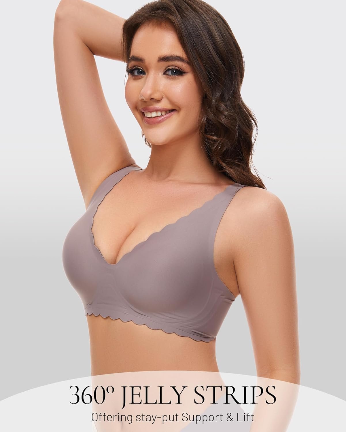 Deep V Petal Bras for Women No Underwire Soft Wireless Bras Comfort Seamless Bralettes with Extender - lunas-mystic-emporium.com Deep V Petal Bras for Women No Underwire Soft Wireless Bras Comfort Seamless Bralettes with Extender