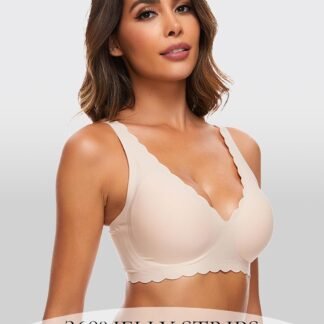 Deep V Petal Bras for Women No Underwire Soft Wireless Bras Comfort Seamless Bralettes with Extender - lunas-mystic-emporium.com Deep V Petal Bras for Women No Underwire Soft Wireless Bras Comfort Seamless Bralettes with Extender