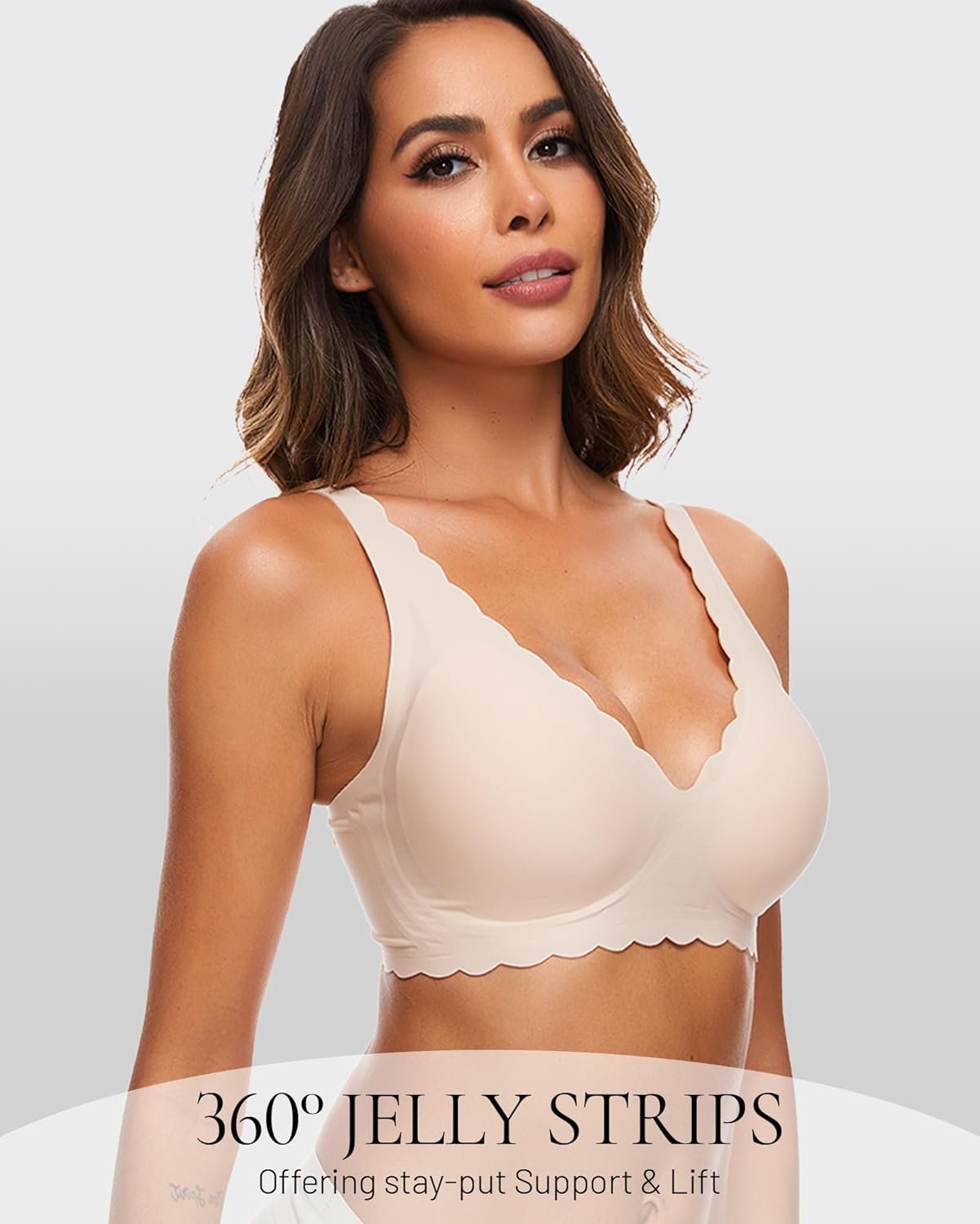 Deep V Petal Bras for Women No Underwire Soft Wireless Bras Comfort Seamless Bralettes with Extender - lunas-mystic-emporium.com Deep V Petal Bras for Women No Underwire Soft Wireless Bras Comfort Seamless Bralettes with Extender