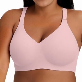 Deep V Petal Bras for Women No Underwire Soft Wireless Bras Comfort Seamless Bralettes with Extender