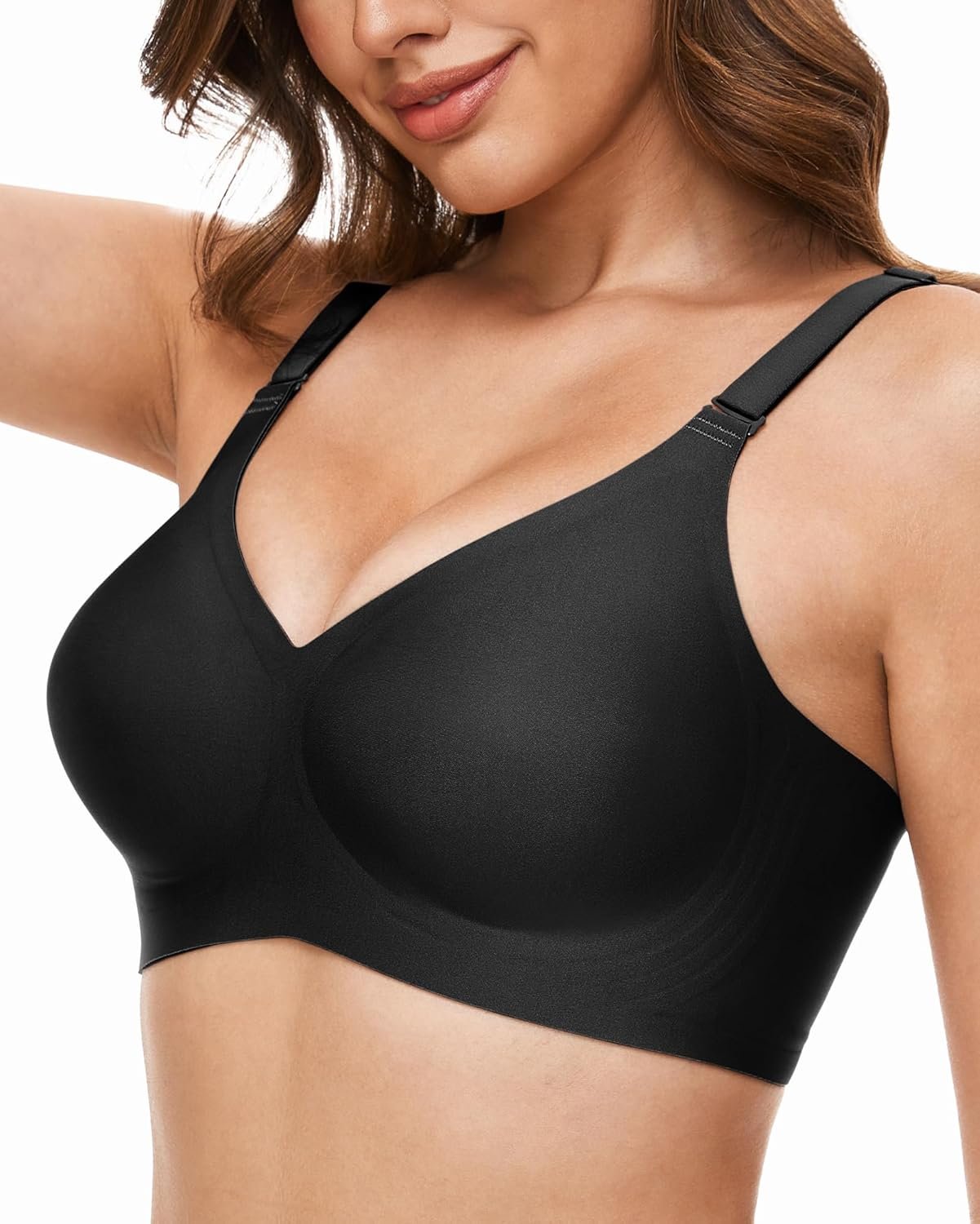 Deep V Petal Bras for Women No Underwire Soft Wireless Bras Comfort Seamless Bralettes with Extender - lunas-mystic-emporium.com Deep V Petal Bras for Women No Underwire Soft Wireless Bras Comfort Seamless Bralettes with Extender