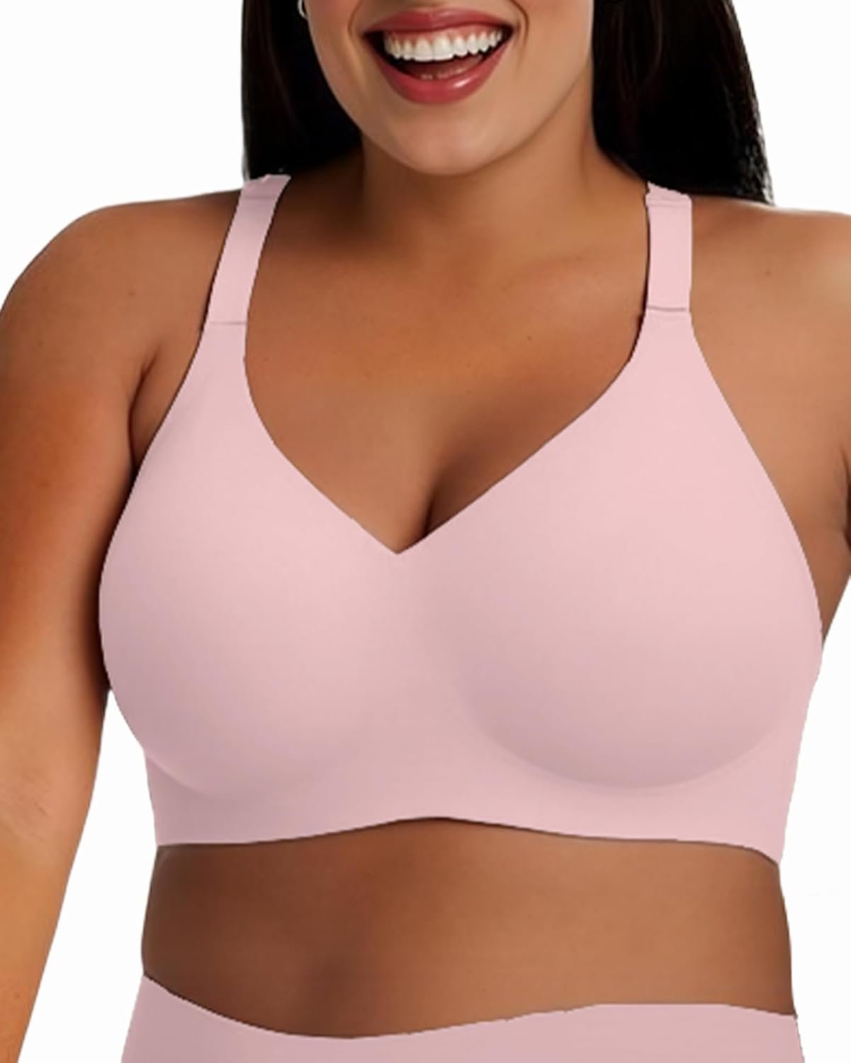 Deep V Petal Bras for Women No Underwire Soft Wireless Bras Comfort Seamless Bralettes with Extender - lunas-mystic-emporium.com Deep V Petal Bras for Women No Underwire Soft Wireless Bras Comfort Seamless Bralettes with Extender