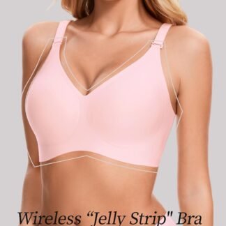 Deep V Petal Bras for Women No Underwire Soft Wireless Bras Comfort Seamless Bralettes with Extender