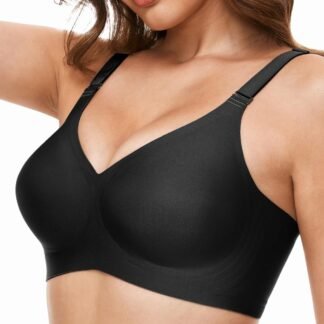 Deep V Petal Bras for Women No Underwire Soft Wireless Bras Comfort Seamless Bralettes with Extender