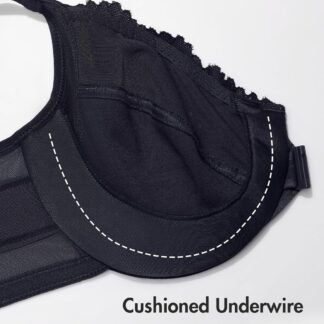 DELIMIRA Women's Front Closure Bras Posture Full Coverage Plus Size Lace Underwire Unlined Bra