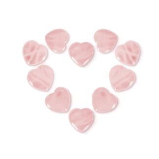 Ditind 10PCS Rose Quartz Heart Healing Crystals – Natural Handcrafted Gemstones for Love, Energy Balancing & Meditation, Crystals and Healing Stones for Spiritual Growth &...