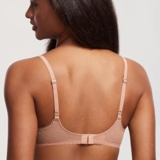 DOBREVA Women's Balconette Lace Bra See Through Demi Sheer Mesh Plus Size Underwire