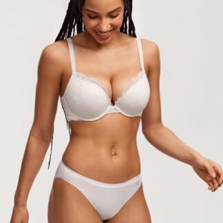 DOBREVA Womens Push Up Lace Bra Underwire Plunge Full Coverage Bras Sexy Plus Size Support - lunas-mystic-emporium.com DOBREVA Women's Push Up Lace Bra Underwire Plunge Full Coverage Bras Sexy Plus Size Support