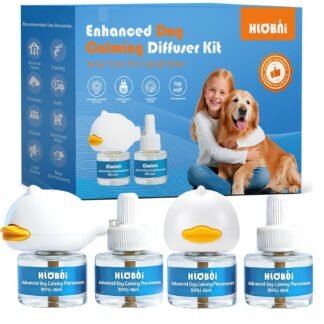 Dog Calming Diffuser – 2-Pack Dog Pheromone Calming Diffuser Kit for Stress, Anxiety, Barking & Destructive Behavior Relief, Perfect for Separation Anxiety & Aggression (Blue, 2...