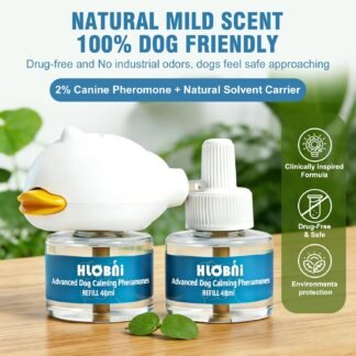 Dog Calming Diffuser – 2-Pack Dog Pheromone Calming Diffuser Kit for Stress, Anxiety, Barking & Destructive Behavior Relief, Perfect for Separation Anxiety & Aggression (Blue, 2...