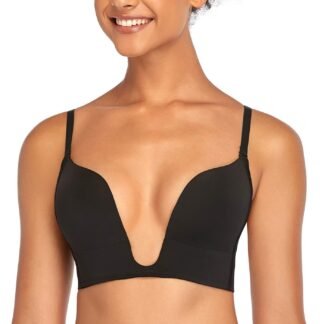 DotVol Women's Deep Plunge Bra Convertible Push up Low Cut Seamless Wireless Bra