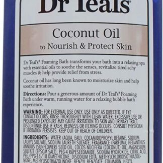Dr Teal's Foaming Bath Variety Gift Set (2 Pack, 34oz Ea) - Melatonin Sleep Bath, Nourish & Protect with Coconut Oil - Essential Oils Blended with Pure Epsom Salt Ease Pain &...