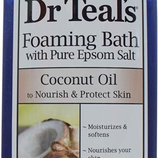 Dr Teal's Foaming Bath Variety Gift Set (2 Pack, 34oz Ea) - Melatonin Sleep Bath, Nourish & Protect with Coconut Oil - Essential Oils Blended with Pure Epsom Salt Ease Pain &...