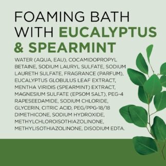 Dr Teal's Foaming Bath with Pure Epsom Salt, Relax & Relief with Eucalyptus & Spearmint, 34 fl oz (Pack of 2)