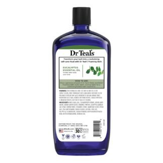Dr Teal's Foaming Bath with Pure Epsom Salt, Relax & Relief with Eucalyptus & Spearmint, 34 fl oz (Pack of 2)