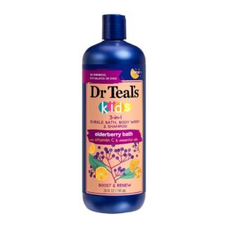 Dr Teal's Kids 3-in-1 Elderberry Bath: Bubble Bath, Body Wash & Shampoo, 20 fl oz