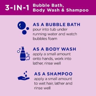 Dr Teal's Kids 3-in-1 Elderberry Bath: Bubble Bath, Body Wash & Shampoo, 20 fl oz